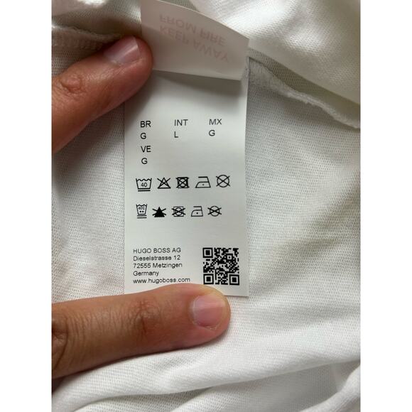 HUGO BOSS Men's Bathrobe - White, Size L - New with Tags - Picture 11 of 12